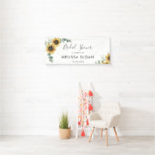 サンフラワーユーカリプトゥスグリーンリーブライダルシャワー 横断幕 (インサイチュ)