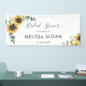 サンフラワーユーカリプトゥスグリーンリーブライダルシャワー 横断幕 (トレードショー)