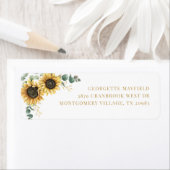 サンフラワーユーカリプトゥスグリーン差出人住所 ラベル (インサイチュ)