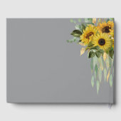 サンフラワーユーカリプトゥスグレーイエロー秋の結婚式 ゲストブック (裏面)