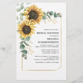 サンフラワーユーカリプトゥスブライダルシャワー招待 (正面)