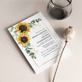 サンフラワーユーカリプトゥスブライダルシャワー招待