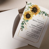 サンフラワーユーカリプトゥスブライダルシャワー招待