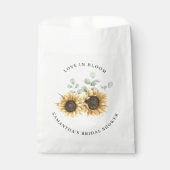 サンフラワーユーカリプトゥスラブ開花ブライダルシャワー フェイバーバッグ (正面)