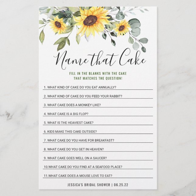 サンフラワーユーカリプトゥス両面ブライダルゲーム (正面)