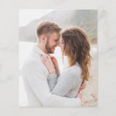 サンフラワーユーカリプトゥス写真婚約招待状 (裏面)