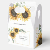 サンフラワーユーカリプトゥス幾何学ブライダルシャワー フェイバーボックス (オープン)