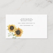 サンフラワーユーカリプトゥス緑の花屋 名刺 (裏面)