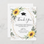 サンフラワーユーカリ写真卒業ありがとう 案内ポストカード (正面/裏面)