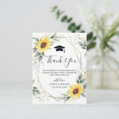 サンフラワーユーカリ写真卒業ありがとう 案内ポストカード (スタンド正面)