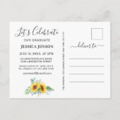 サンフラワーユーカリ写真卒業パーティー 案内ポストカード (裏面)