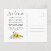 サンフラワーユーカリ写真卒業パーティー 案内ポストカード (裏面)