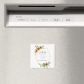 サンフラワーユーカリ幾何学保存日 マグネット (インサイチュ (食洗機))