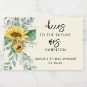 サンフラワーユーカリ応援ブライダルシャワーの恩恵 スパークリングワインラベル (シングルラベル)