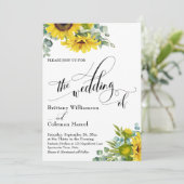 サンフラワーユーカリ書結婚道の 招待状 (スタンド正面)