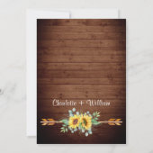 サンフラワーユーカリ水彩夫婦シャワー 招待状 (裏面)