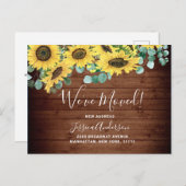 サンフラワーユーカリ素朴の動く告知 ポストカード (正面/裏面)