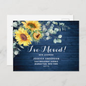 サンフラワーユーカリ素朴の動く告知 ポストカード (正面/裏面)