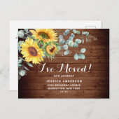 サンフラワーユーカリ素朴の動く告知 ポストカード (正面/裏面)