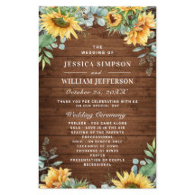 サンフラワーユーカリ結婚の式プログラム