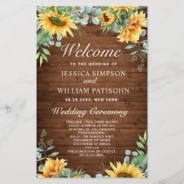 サンフラワーユーカリ結婚の式プログラム