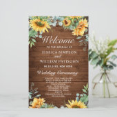 サンフラワーユーカリ結婚の式プログラム (スタンド正面)