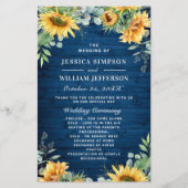 サンフラワーユーカリ結婚の式プログラム (正面)