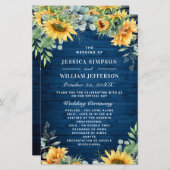 サンフラワーユーカリ結婚の式プログラム (正面/裏面)