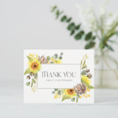 サンフラワーユーカリ結婚フローラありがとう 案内ポストカード (スタンド正面)