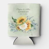 サンフラワーユーカリ葉ウエディングレセプション 缶クーラー (正面)