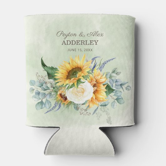 サンフラワーユーカリ葉ウエディングレセプション 缶クーラー (裏面)