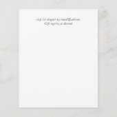 サンフラワーユーカリ葉フローラウェディング招待 (裏面)