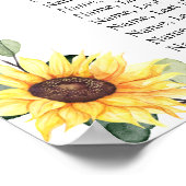 サンフラワーユーカリ14テーブルシーティングチャート ポスター (角)