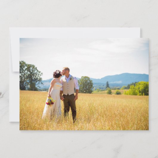 サンフラワーユーカリ2枚結婚の写真 サンキューカード (裏面)