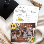 サンフラワーユーカリ3写真卒業ありがとう ポストカード