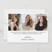 サンフラワーユーカリ4素朴写真卒業 サンキューカード (裏面)