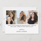 サンフラワーユーカリ4素朴写真卒業 サンキューカード (裏面)