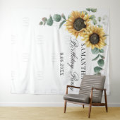 サンフラワーユーカリ60thバースデーパーティーバックル タペストリー (インサイチュ(横))