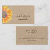 サンフラワーヨガインストラクタークラフト紙 名刺 (正面/裏面)