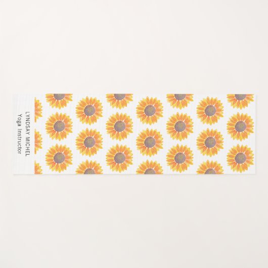 サンフラワーヨガインストラクター ヨガマット (正面(横))