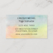 サンフラワーヨガインストラクター 名刺 (裏面)