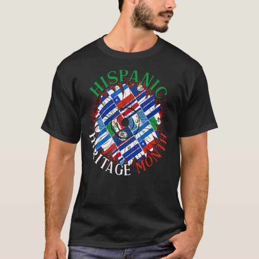 サンフラワーラティーノプライドヒスパニック伝統月 Tシャツ (正面)