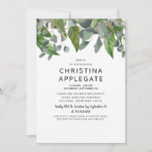 サンフラワーラベンダーフォト素朴ブライダルシャワー 招待状 (裏面)