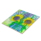 サンフラワーラベンダーベビーズブレスブーケ タイル (側面)