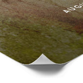 サンフラワーランタン素朴カントリー結婚式看板 ポスター (角)