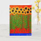 サンフラワーリバーブルース カード (黄色い花)