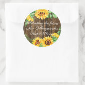 サンフラワーリースオンバーンウッドルックゲストフリット ラウンドシール (バッグ)