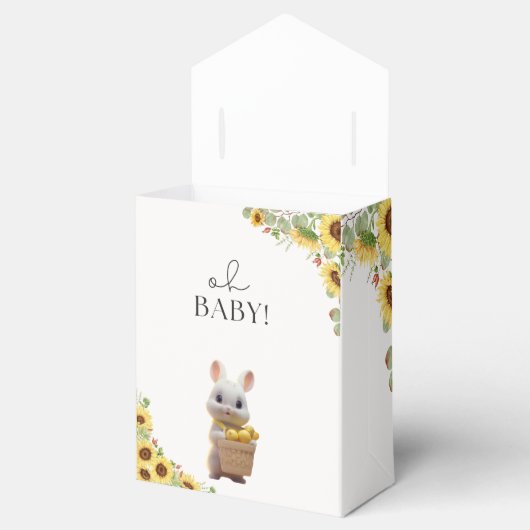 サンフラワーレモンシトラスラビットサマーベビーシャワー フェイバーボックス (オープン)