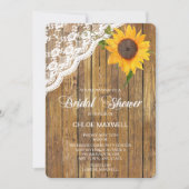 サンフラワーレースウッドフローラブライダルシャワー 招待状 (正面)