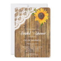 サンフラワーレースウッドフローラブライダルシャワー